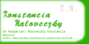 konstancia maloveczky business card